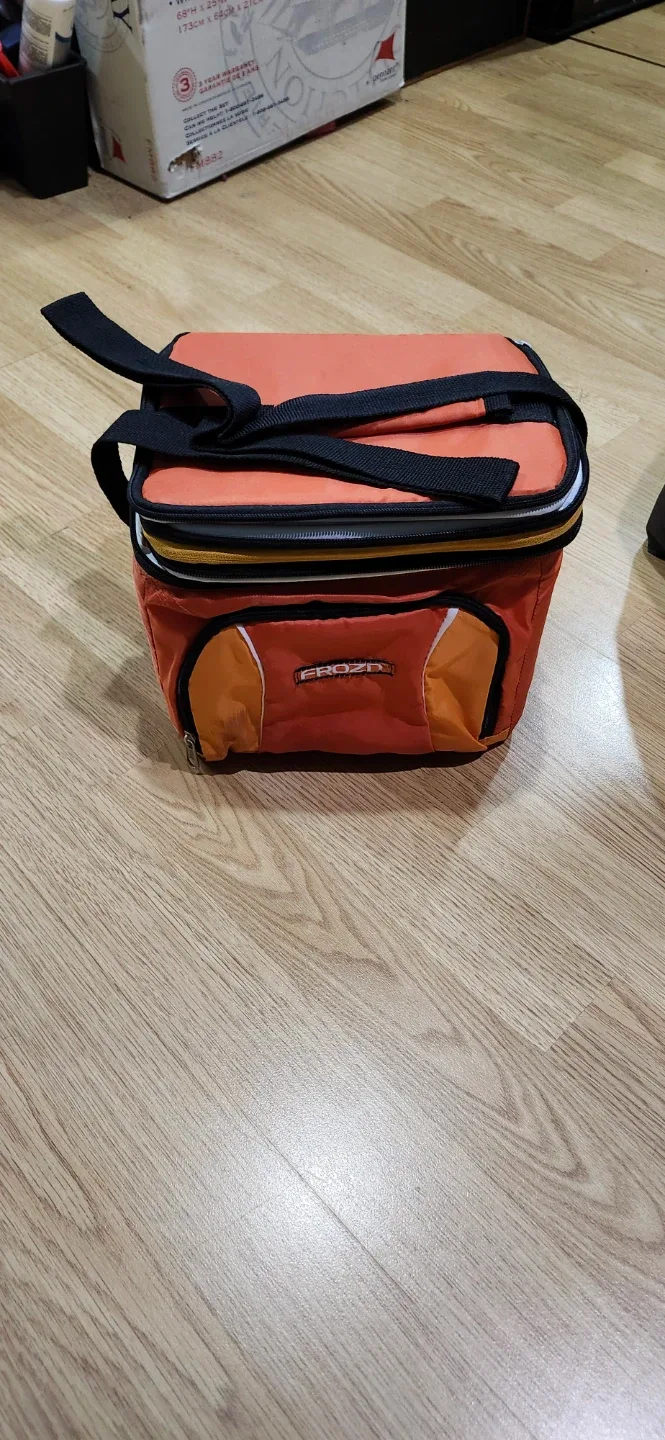 New Froz Ice launch Bag Cooler - Orange and Black image indicator(2)