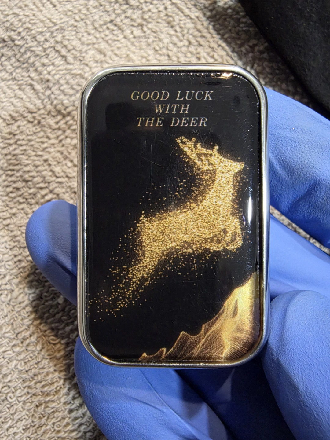 New metal EDC "Good Luck With The Deer" Magnetic Fidget Slider