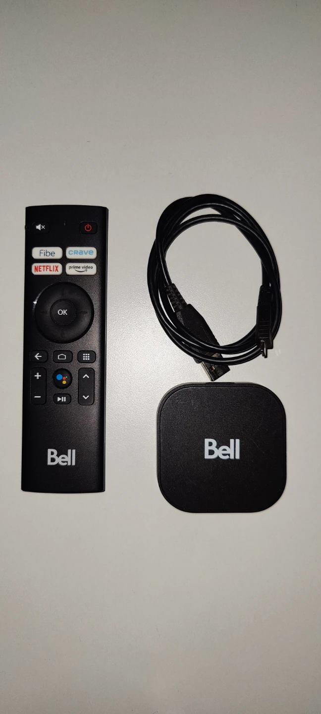 Bell Fibe TV Box with Remote & Cable