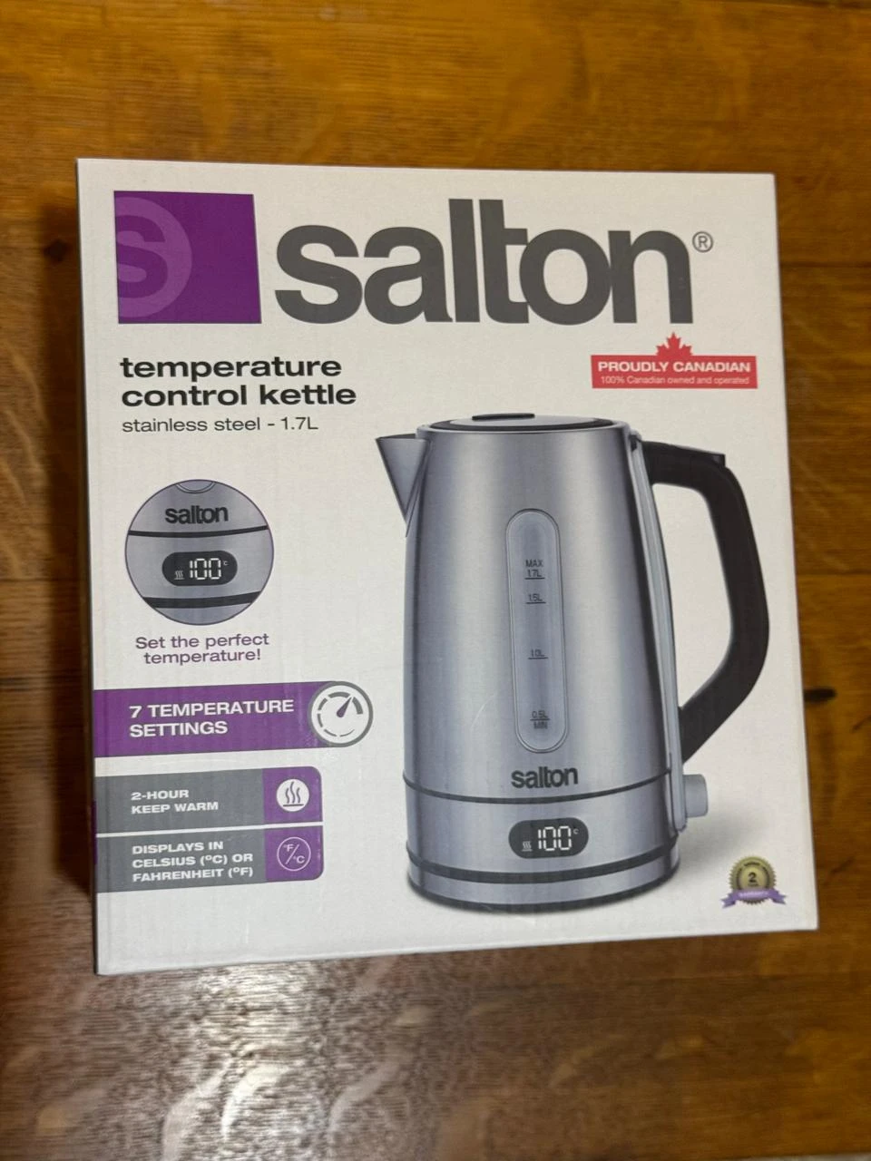 (New) Salton Temperature Control Kettle - 1.7L