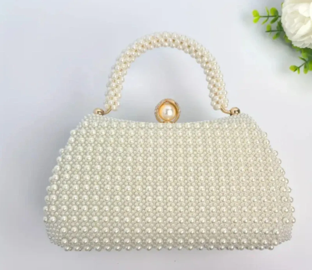 Pearl Beaded Clutch Bag