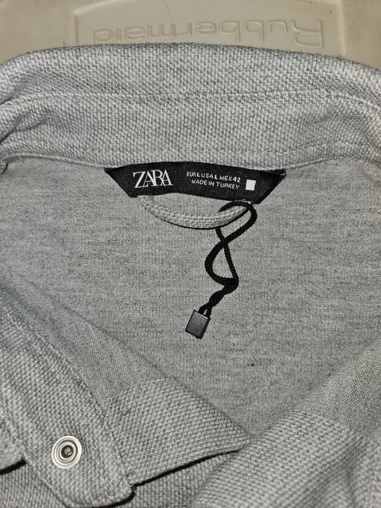 Zara Gray Knit Button-Up Shirt, Size L - photo 3