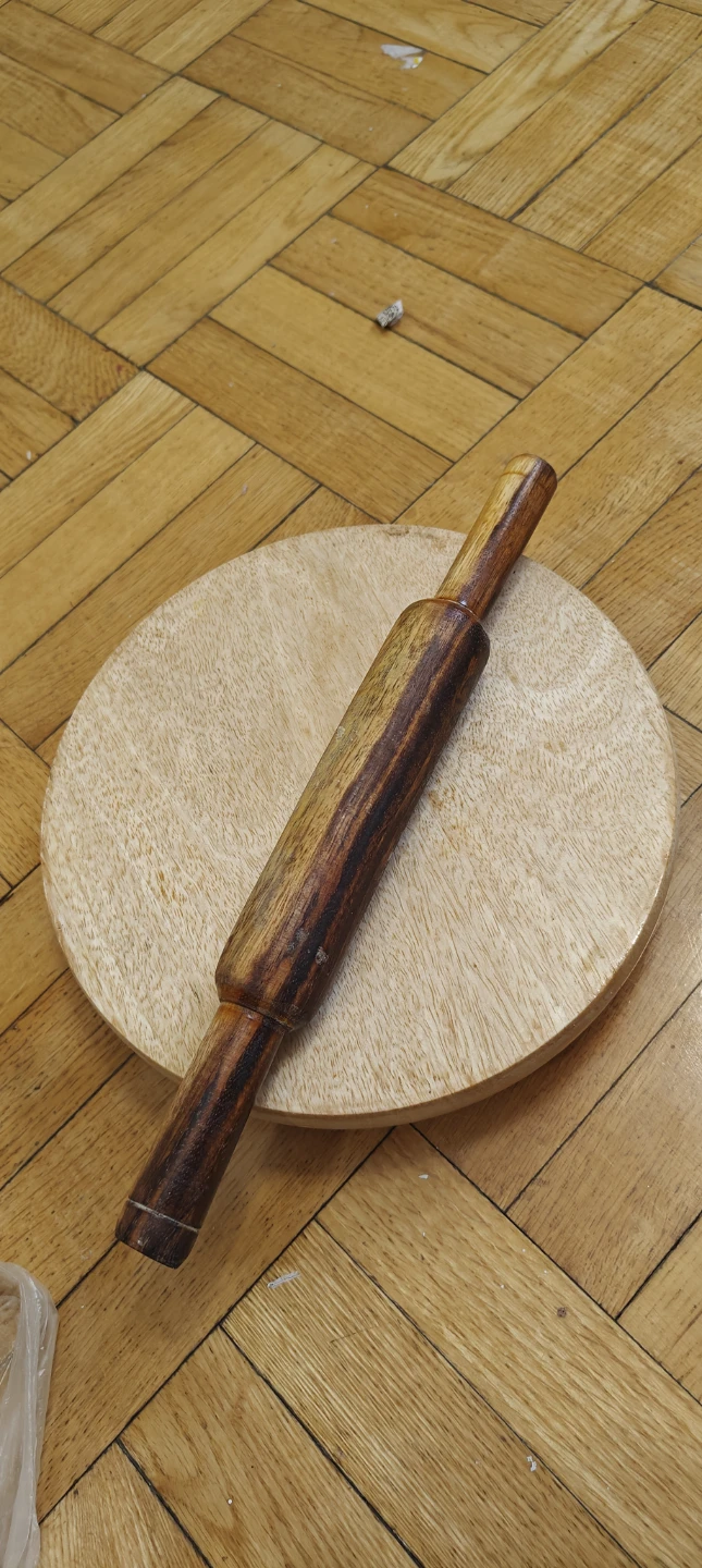 Wooden Rolling Pin and Chapati Board