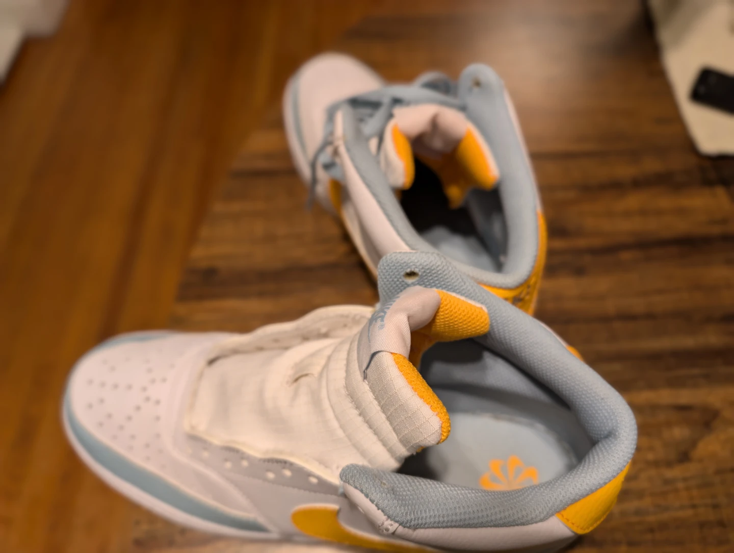 Nike Court Vision Mid Shoes - White/Yellow/Blue - photo 2