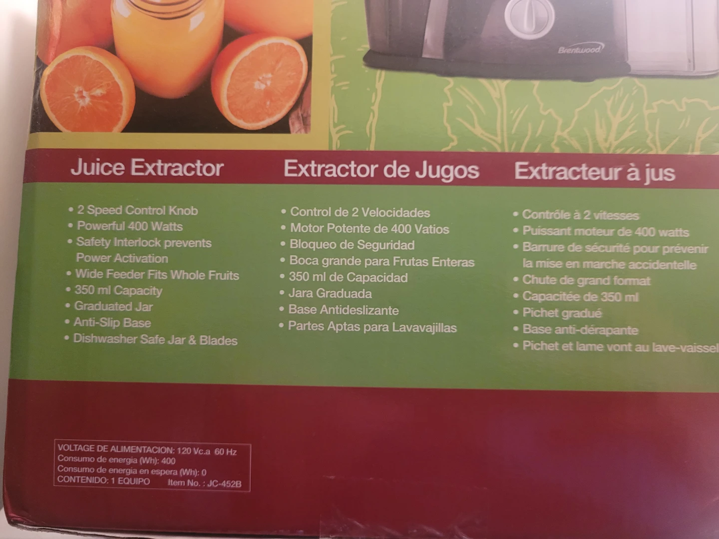 Brentwood JC-452B Juice Extractor - photo 3
