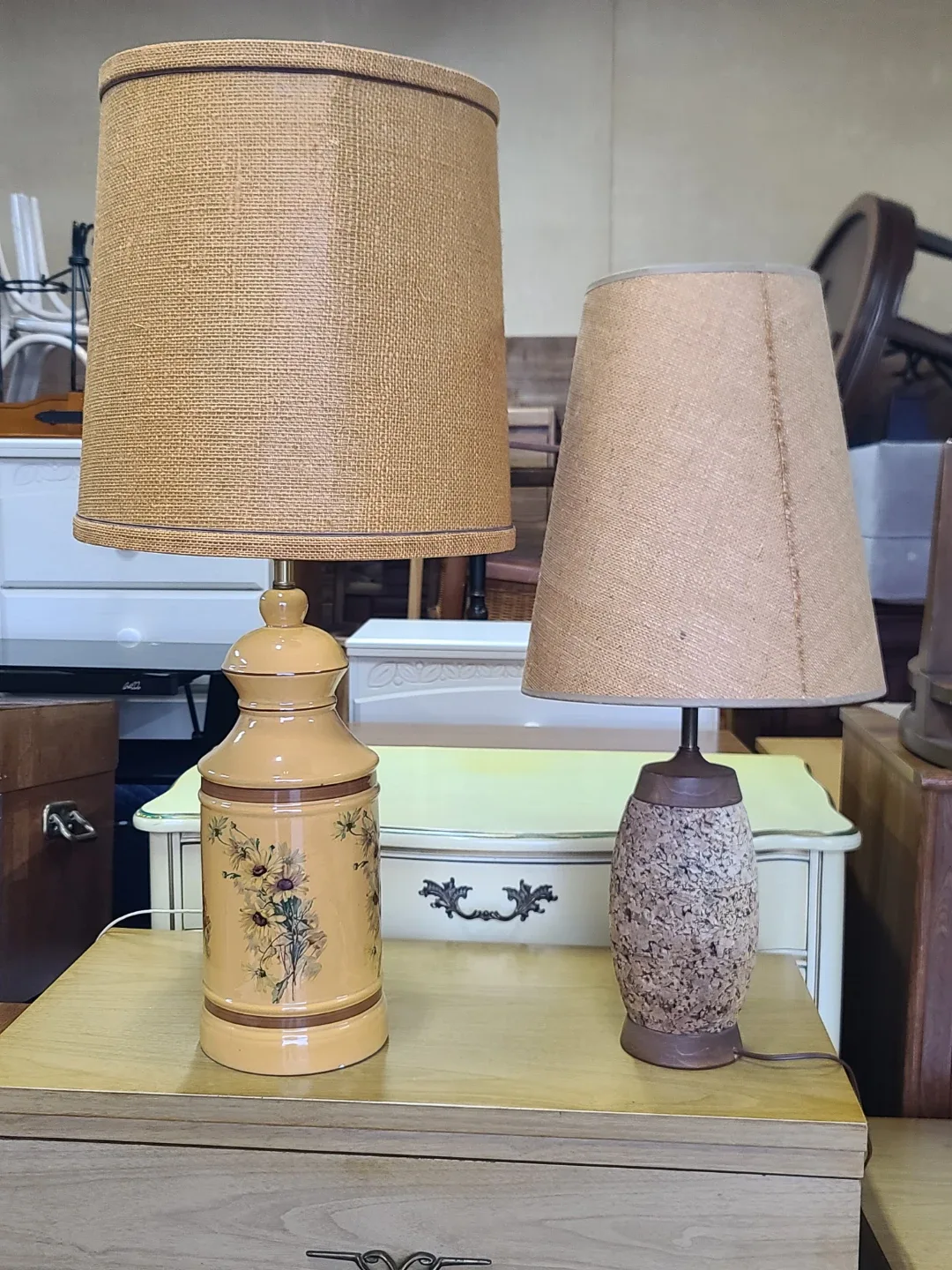 Vintage Floral Ceramic Table Lamp