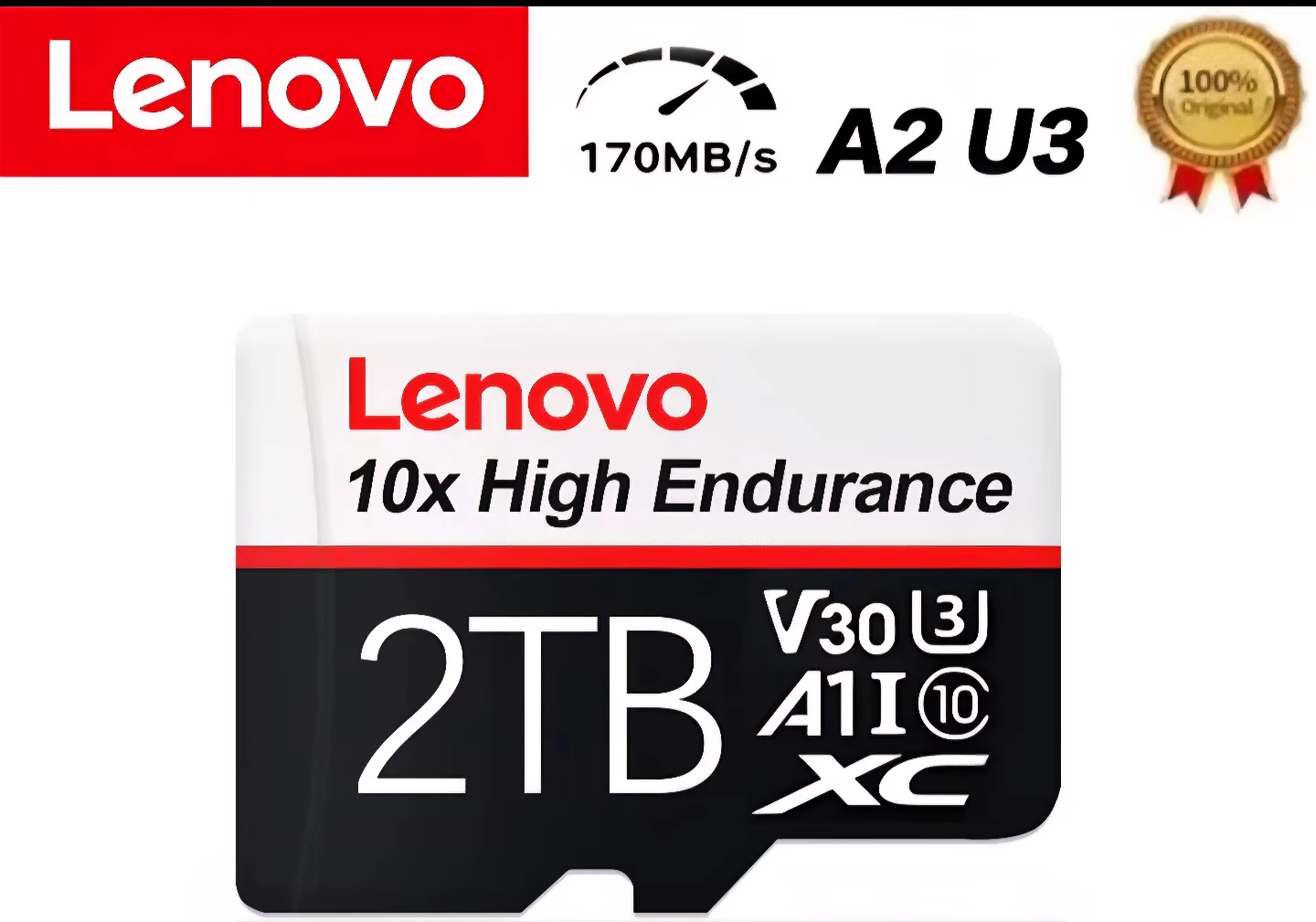 Lenovo 2TB MicroSD Card - 10x High Endurance