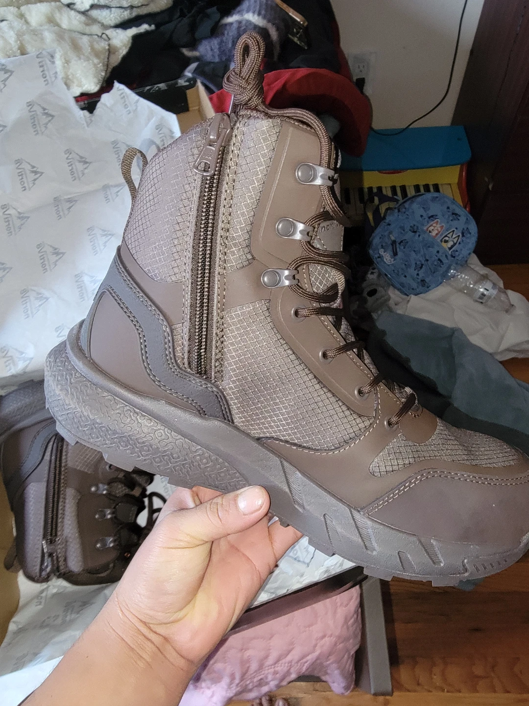 NORTIV 8 Men's Composite Toe Work Boots - Brown US 7.5 - photo 2