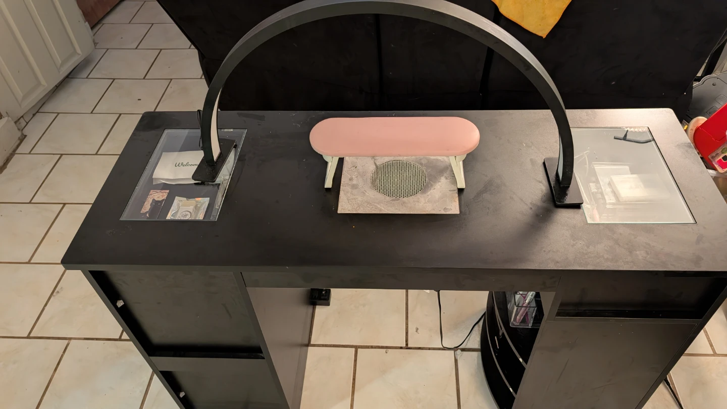 Black Nail Tech Table