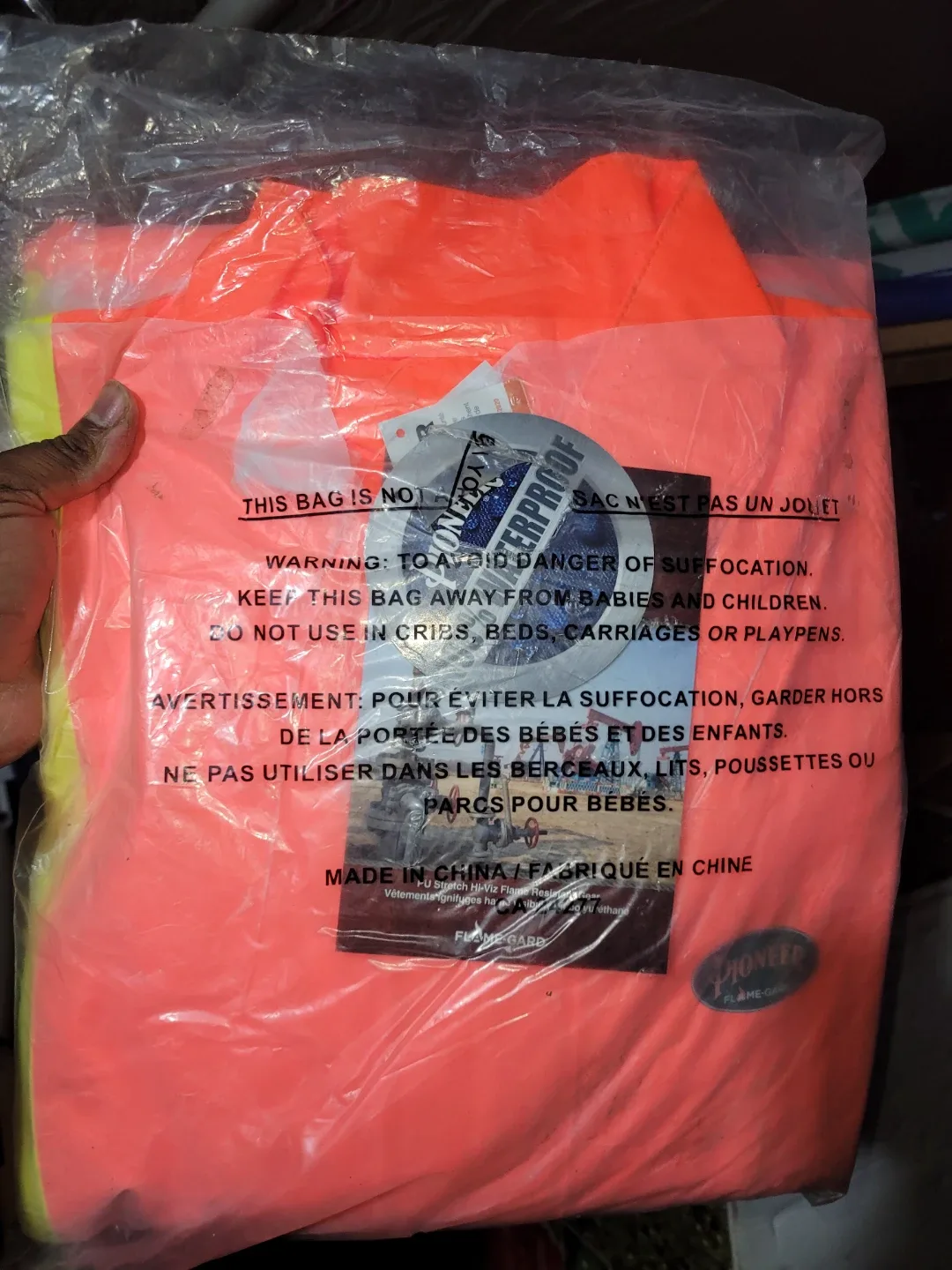 Pioneer Flame-Gard Hi-Viz Waterproof Rain Jacket 3XL