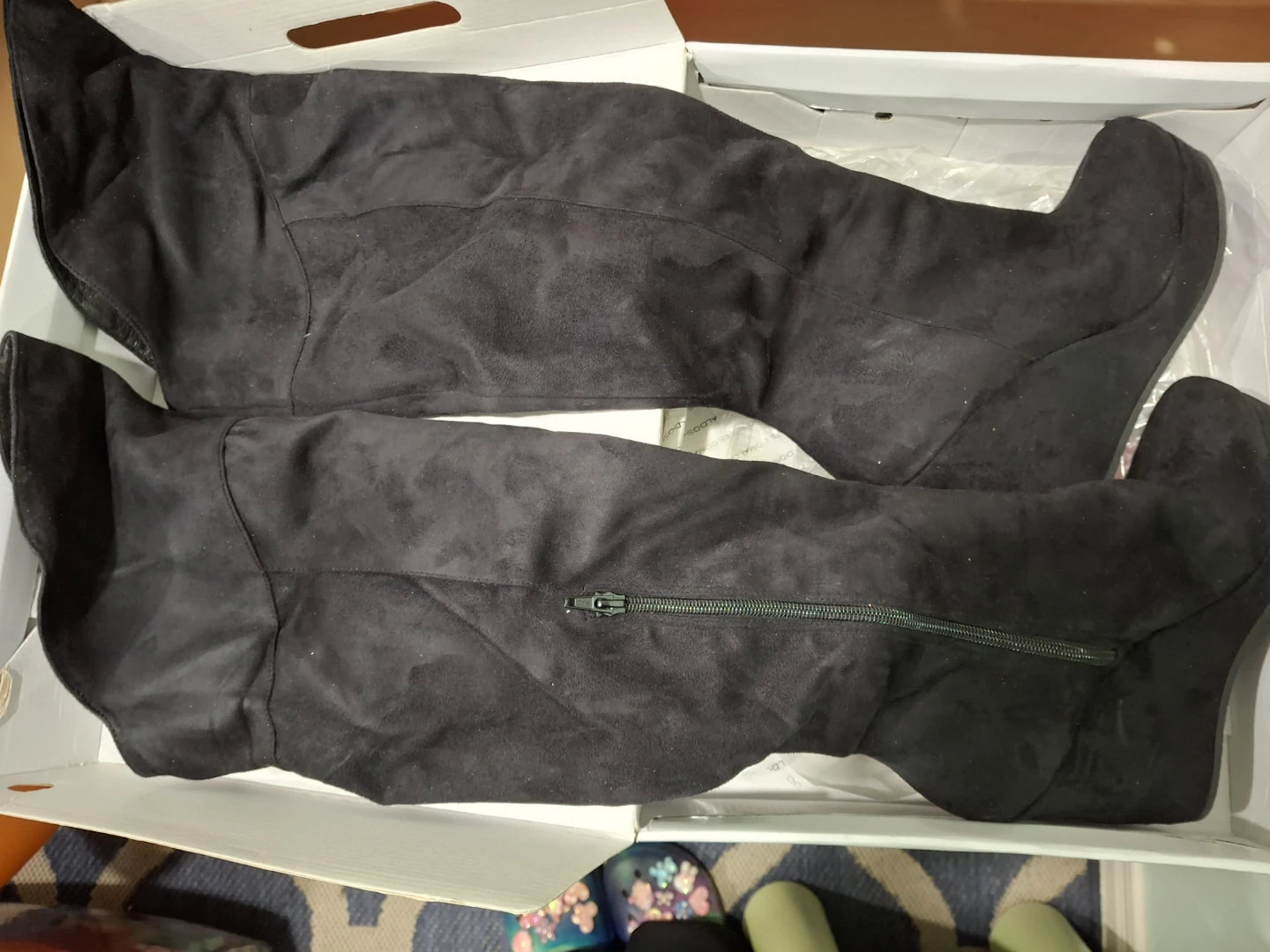ALDO REAL-12 Black Wedge Boots - Size 9
