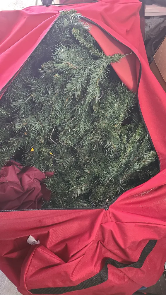 Artificial Christmas Tree in Red Storage Bag