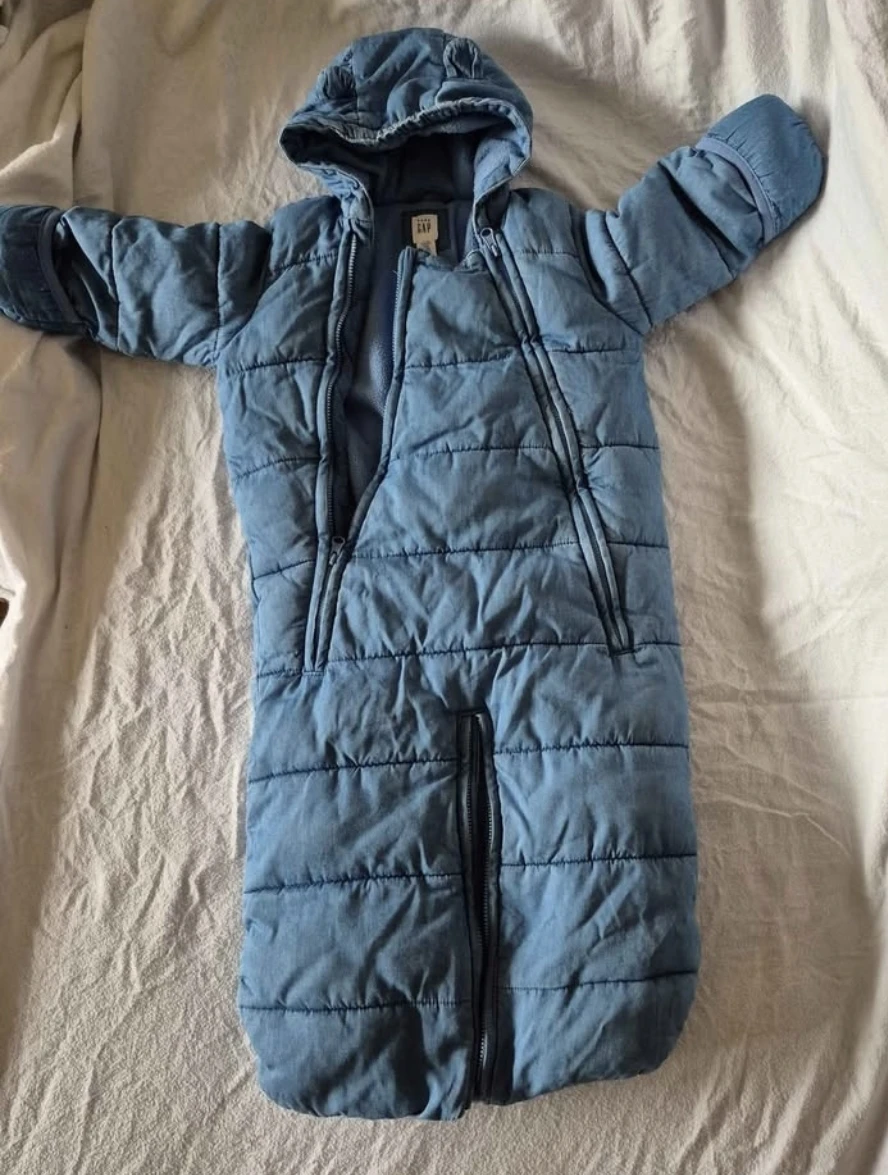 Baby Gap 6-12 Months Denim Snowsuit