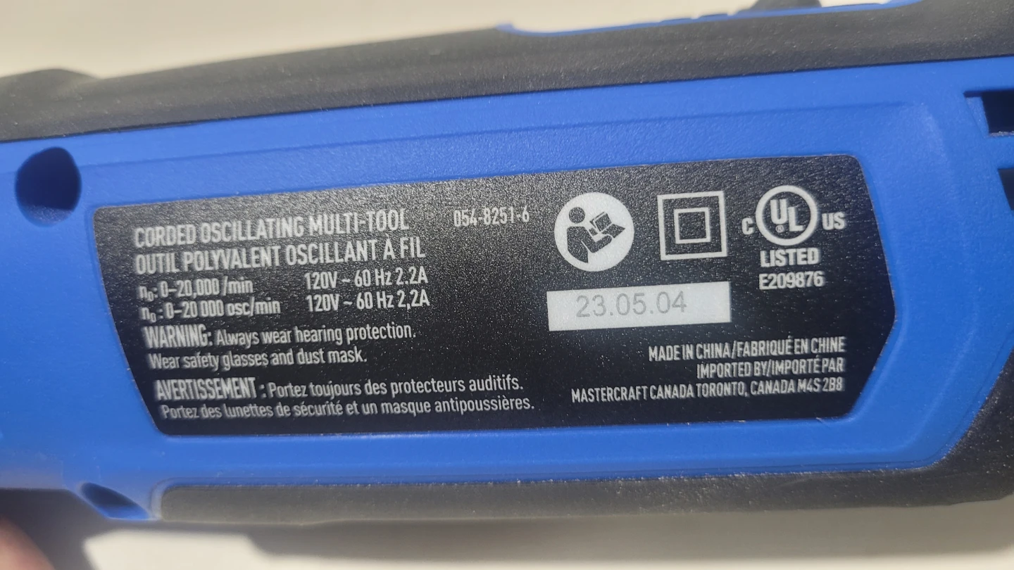 Mastercraft Corded Oscillating Multi-Tool - photo 4