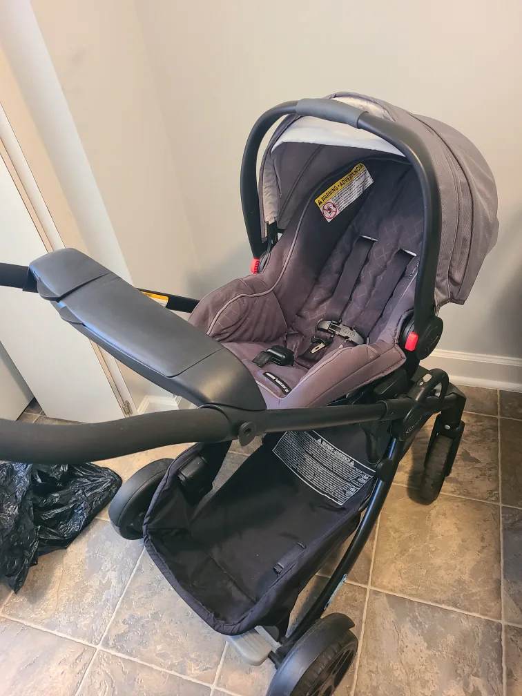 stroller and 2 car seats bundle