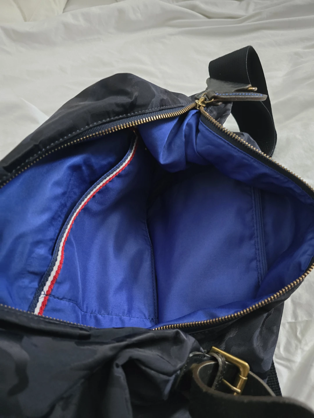Milesto Japan  Camo Crossbody Bag Blue Mens