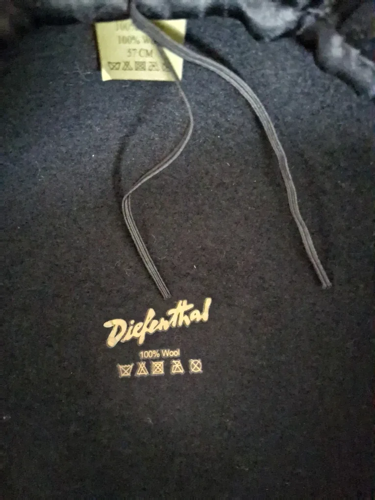 #Cleanout! Diefenthal Black Wool Hat, Size 57cm image indicator(3)