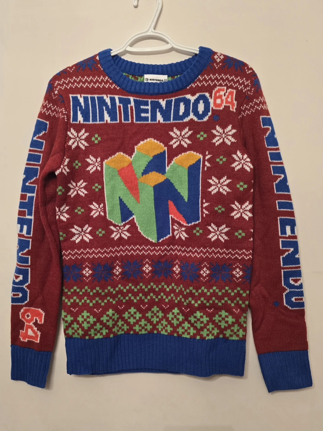 Nintendo 64 Christmas Sweater Small