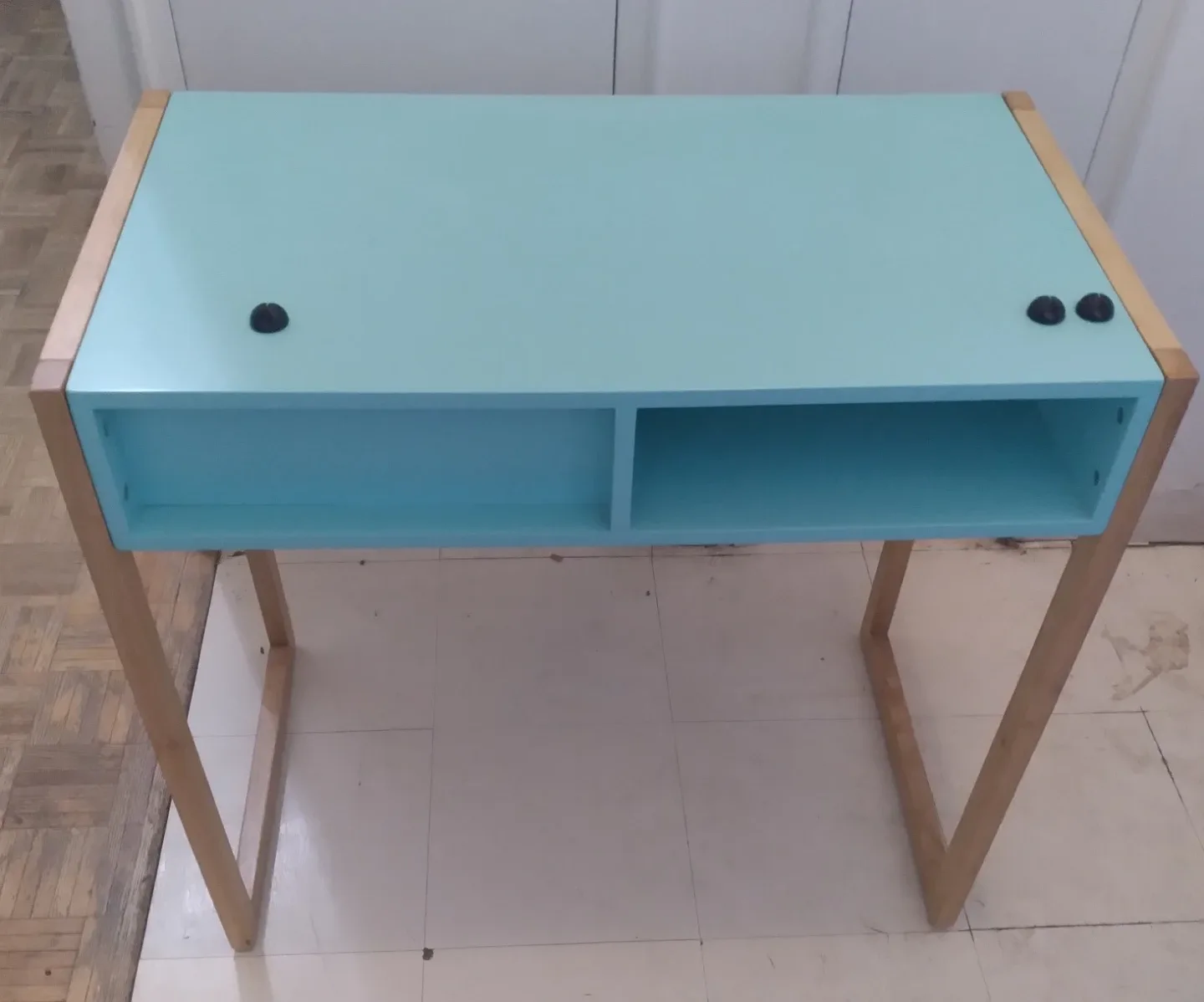 Cute Computer Desk Wooden Turquoise