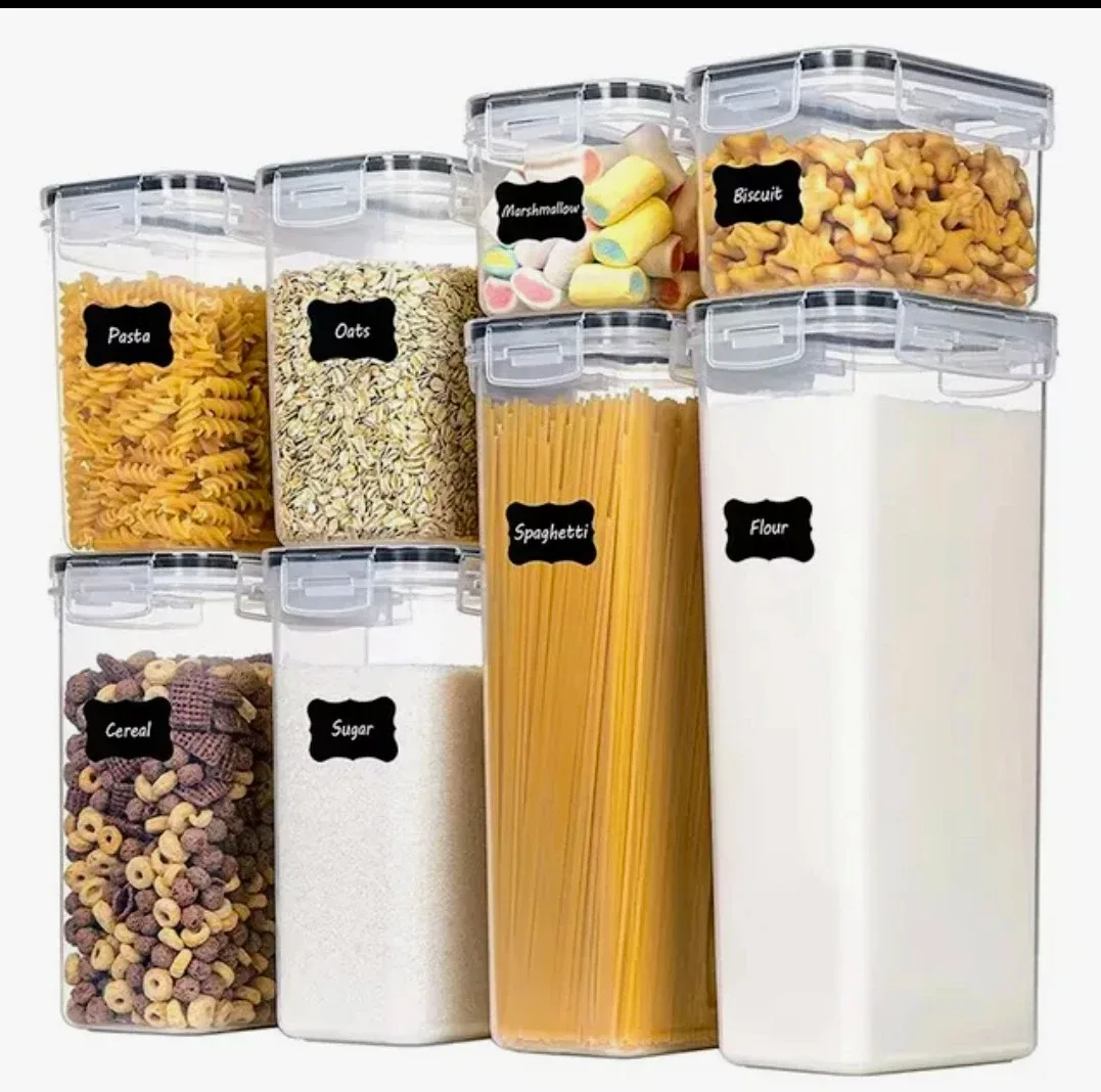New Airtight Food Storage Containers - 8 Piece Set