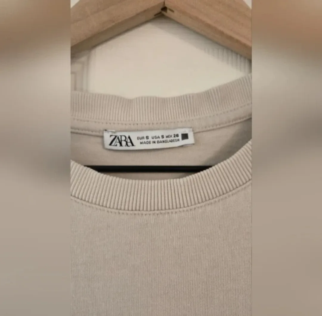 Zara Beige Belted Dress w/ Slit - Size S image indicator(3)