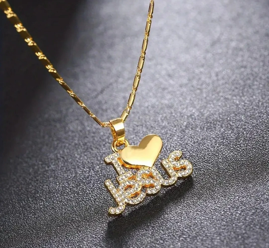 "I Love Jesus" Pendant Necklace