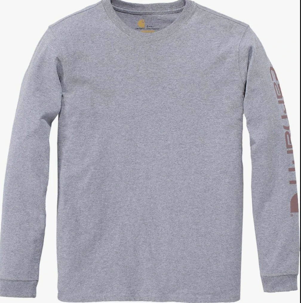 Carhartt Womens Loose Fit Heavyweight Long Sleeve Logo Shirt