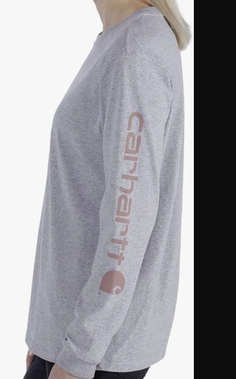 Carhartt Womens Loose Fit Heavyweight Long Sleeve Logo Shirt - photo 3