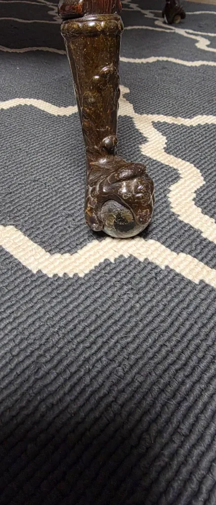 Antique Dark Wood Side Table image indicator(4)