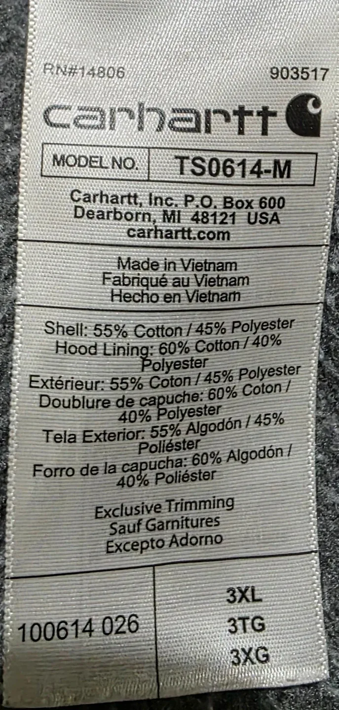 Carhartt Mens Rain Defender Heavyweight Hoodie 3XL image indicator(2)