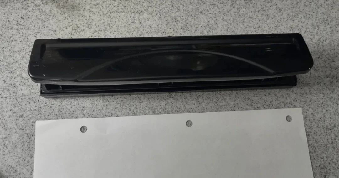 Black 3 Hole Punch - # Cleanout