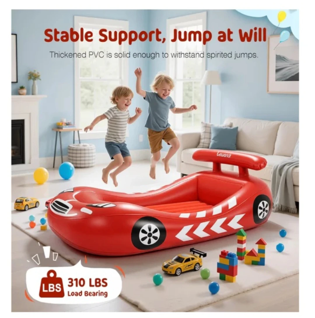 Lewondr Cool Racecar Inflatable Bed