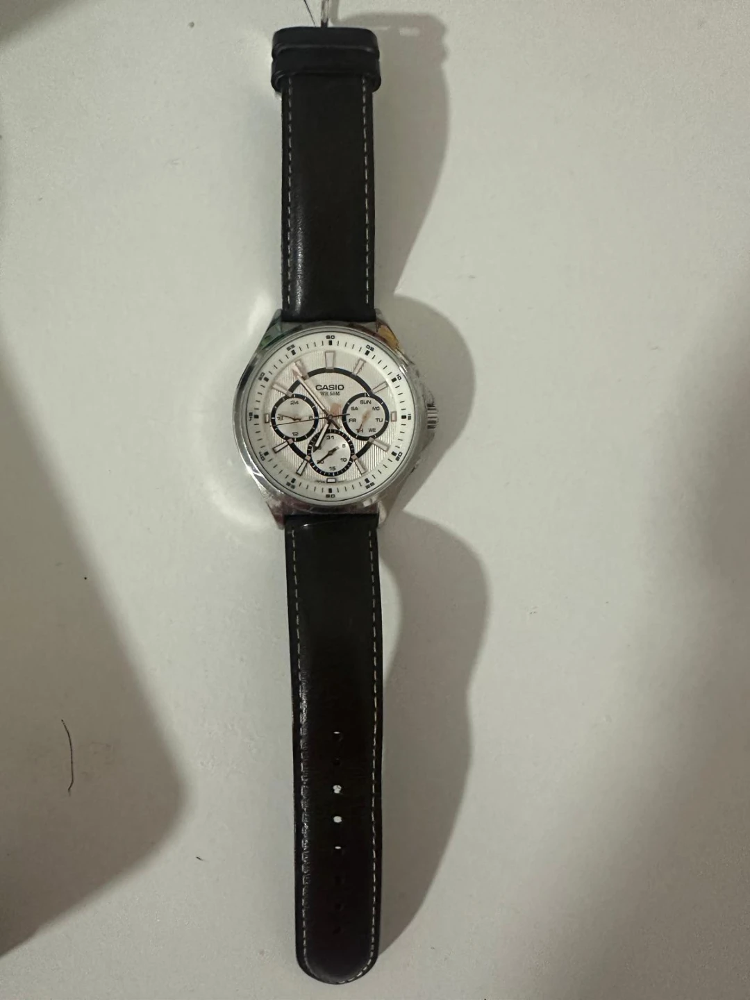 Casio Watch with Leather Band