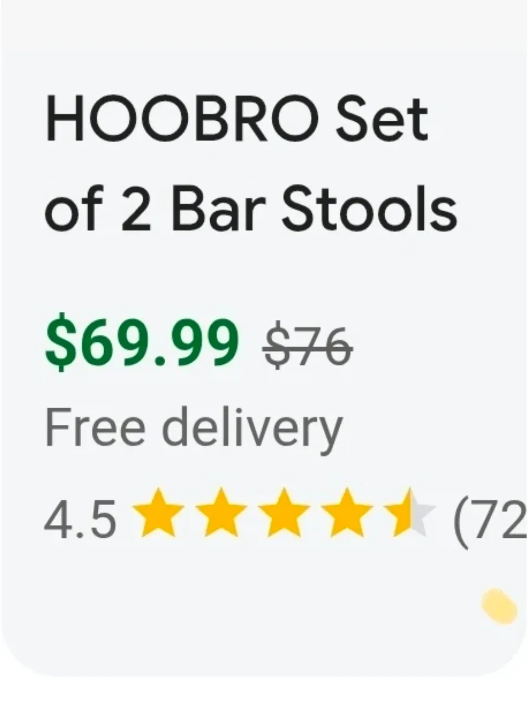 A SET OF 2 HOOBRO Rustic Brown Bar Stool New image indicator(6)