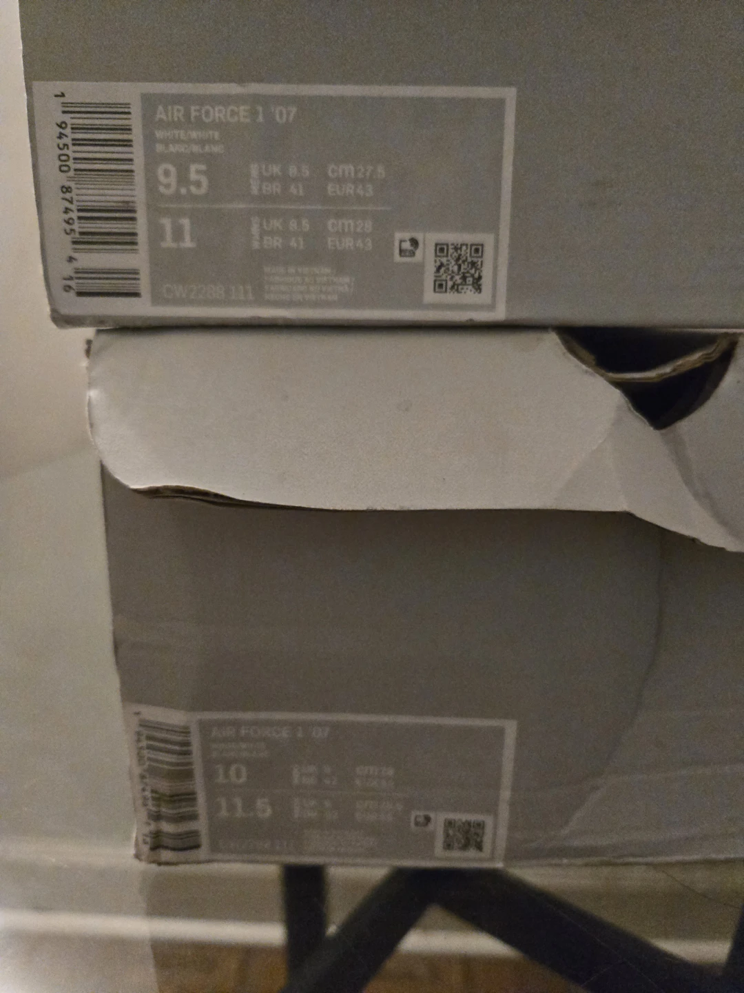 Nike Air Force 1 '07 White - Size 9.5 & 10 - photo 5