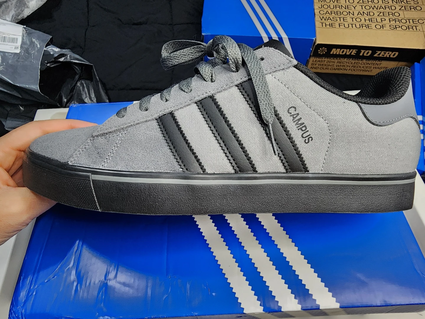 New Adidas Campus Vulc Gray Size 11 - photo 2