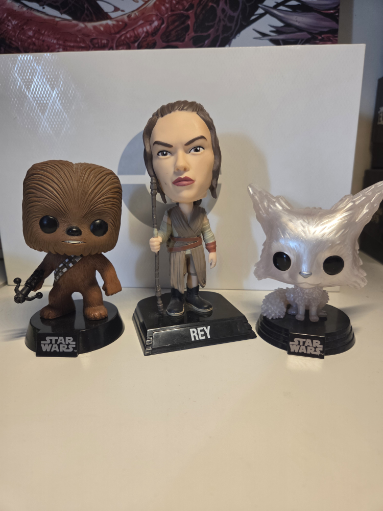 Star Wars Funko Pop! Figures - Chewbacca, Rey, Vulptex