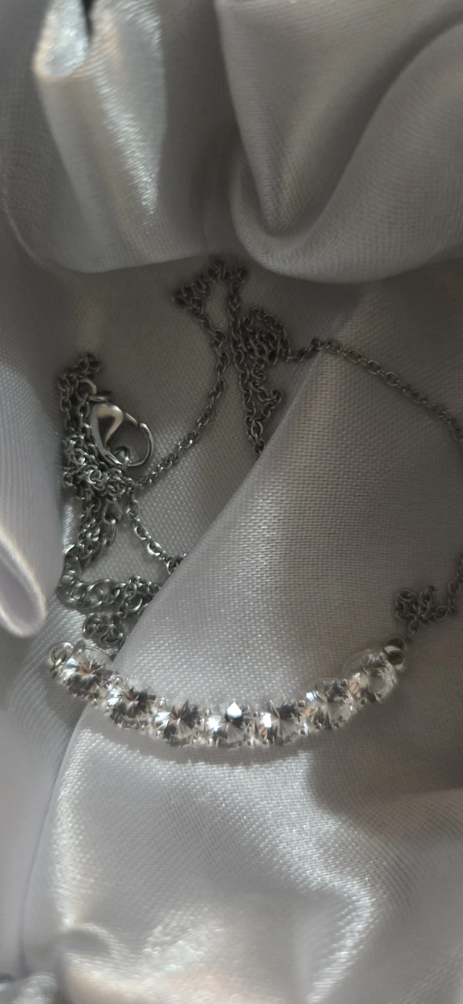 Genuine White Sapphire Necklace 4.20ctw