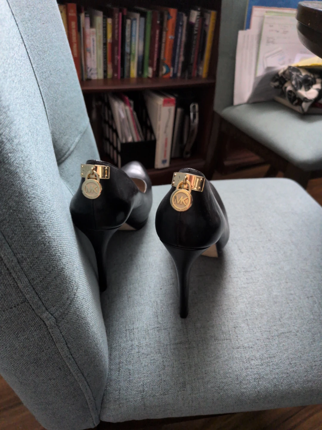 9.5 Michael Kors Black Leather Heels
