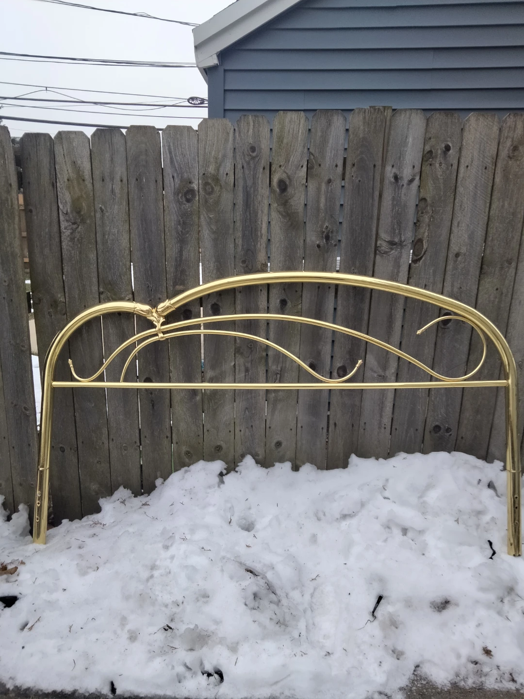 Vintage brass headboard from the 80s