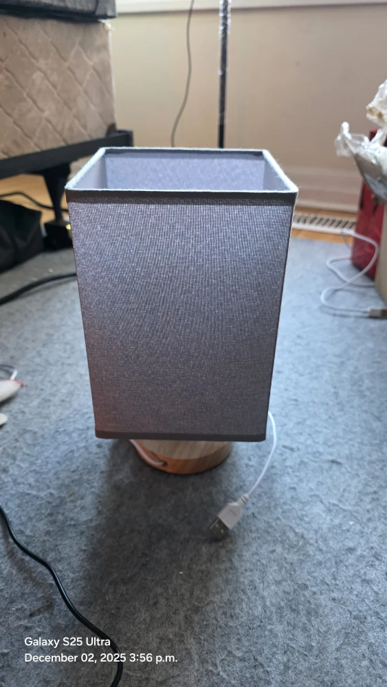 Grey Square Table Lamp - photo 5