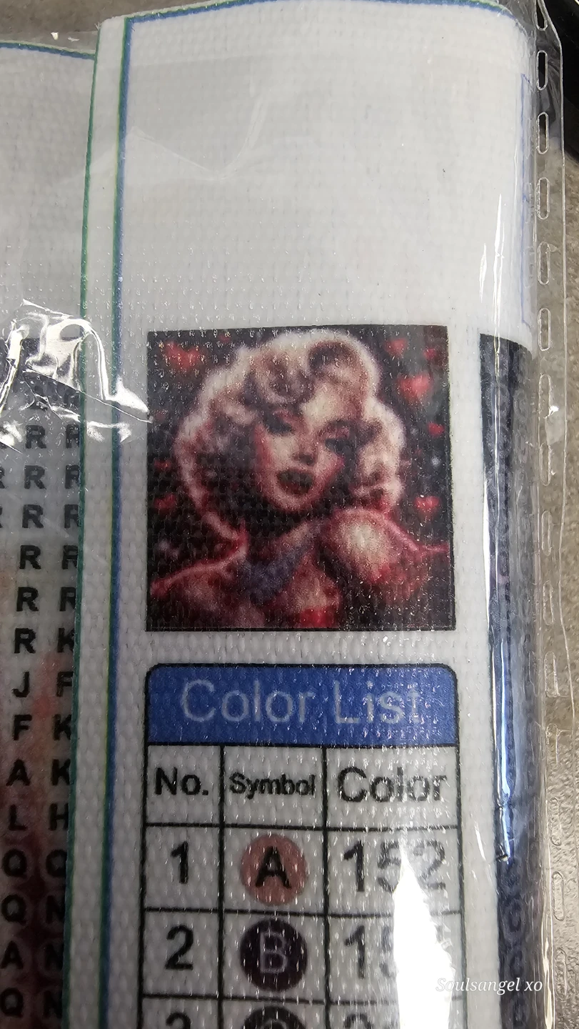 DIY Diamond Painting Kit - Marilyn Monroe, 30x30 cm