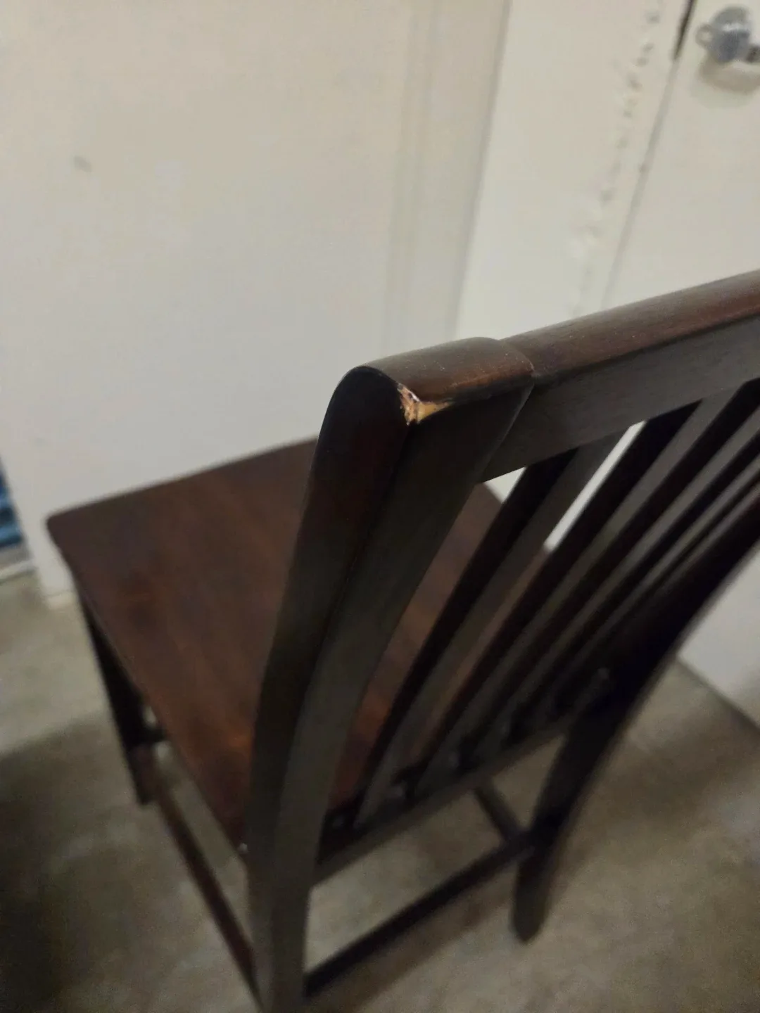 Pair of Urban Barn Dark Brown Bar height Chairs image indicator(3)