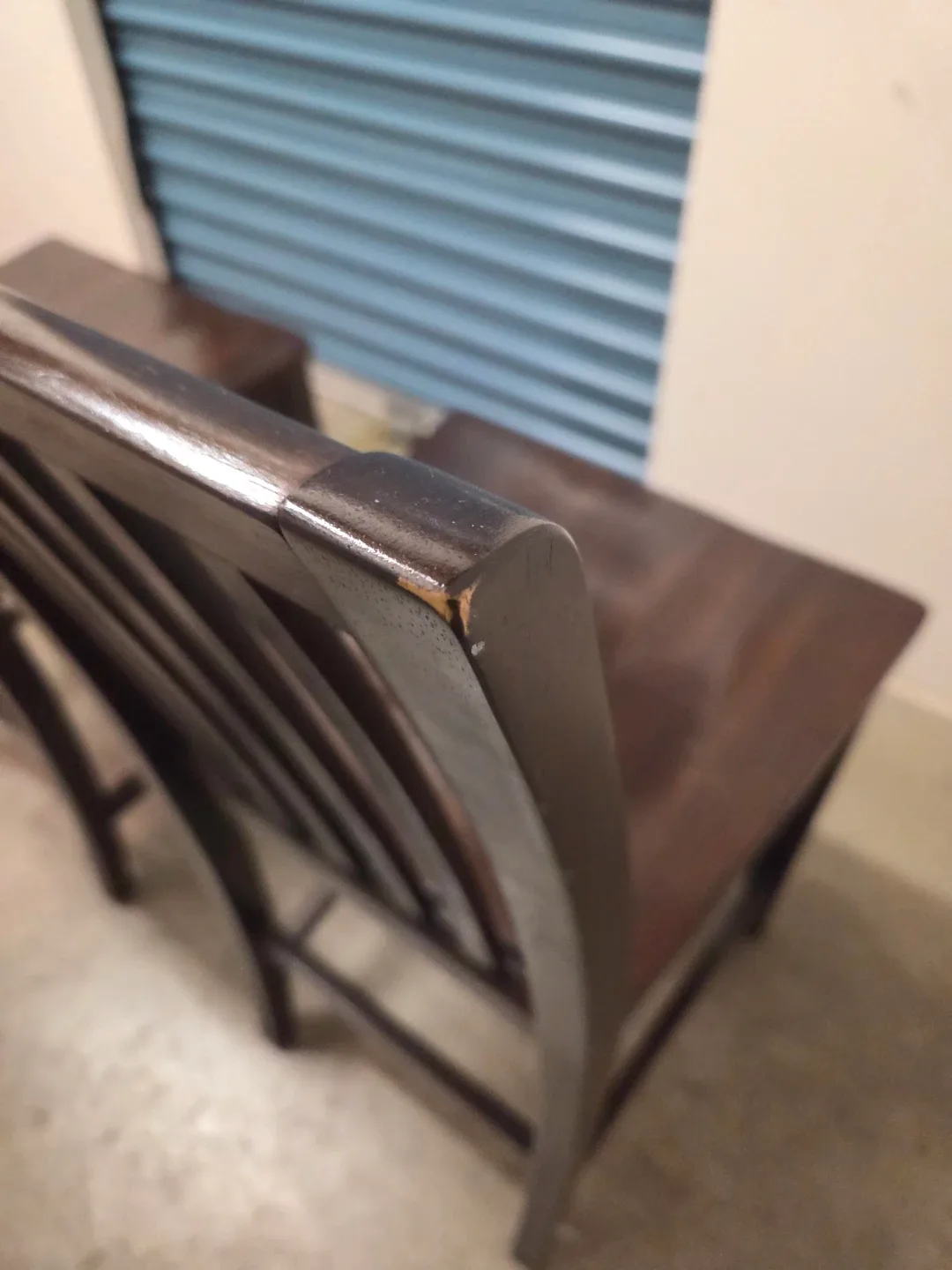 Pair of Urban Barn Dark Brown Bar height Chairs image indicator(4)