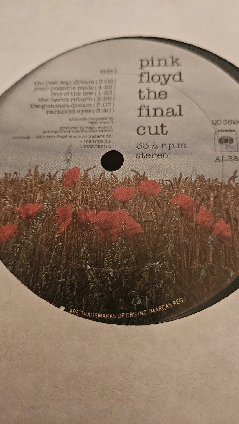 Pink Floyd - The Final Cut Vinyl Record