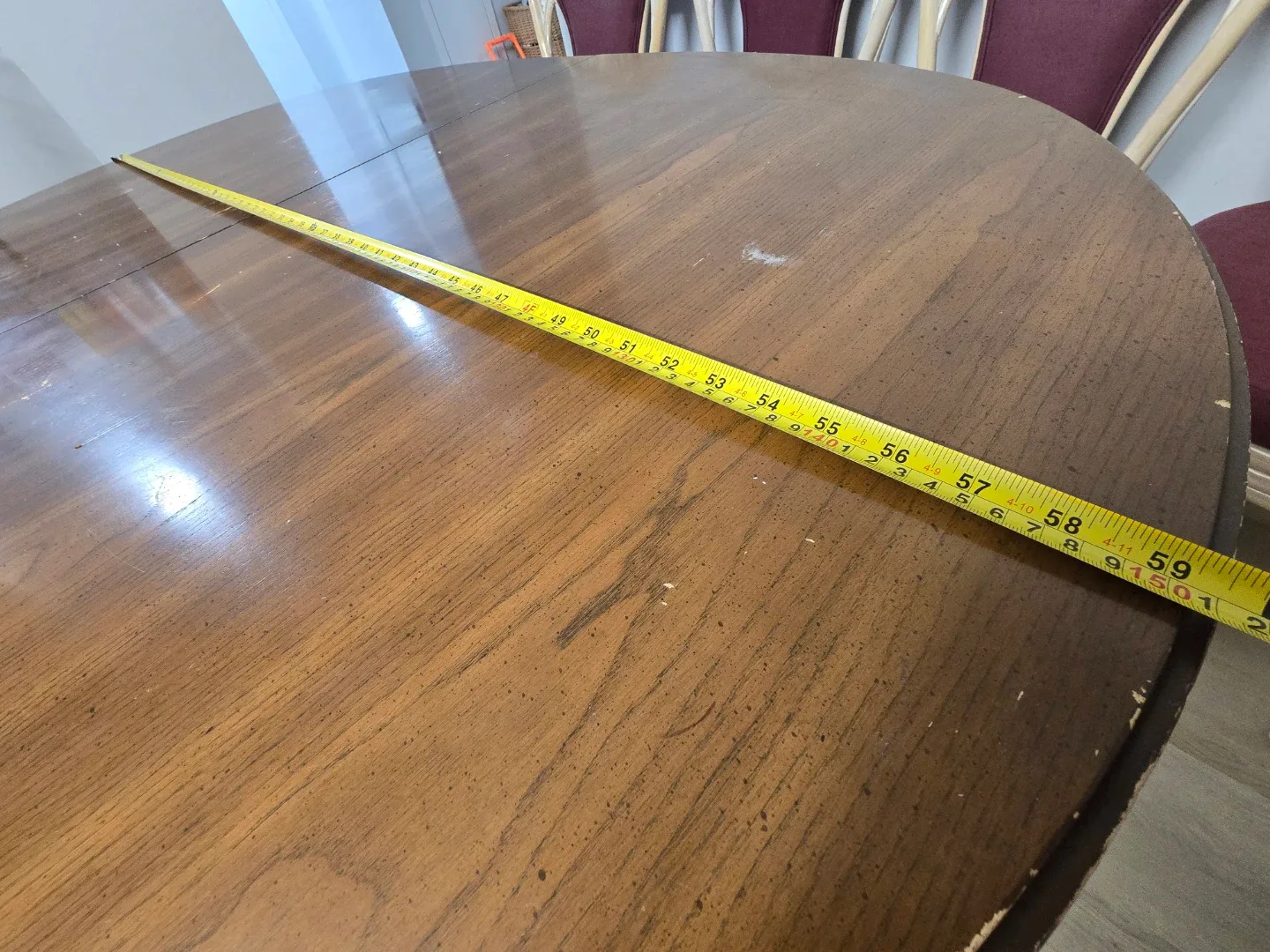 Oval Wooden Dining Table (59 x 41 inches) image indicator(4)