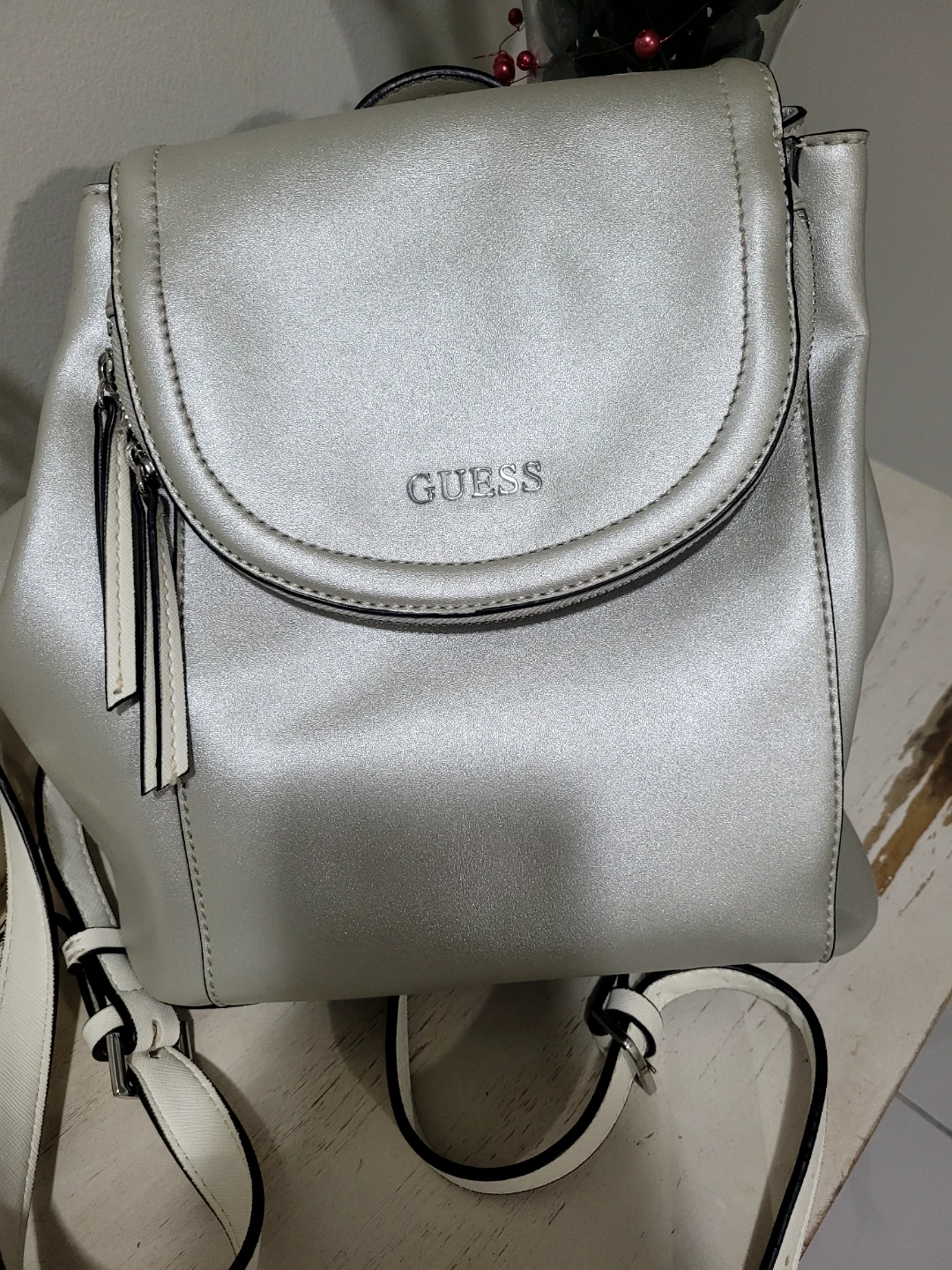 Guess Silver Backpack
