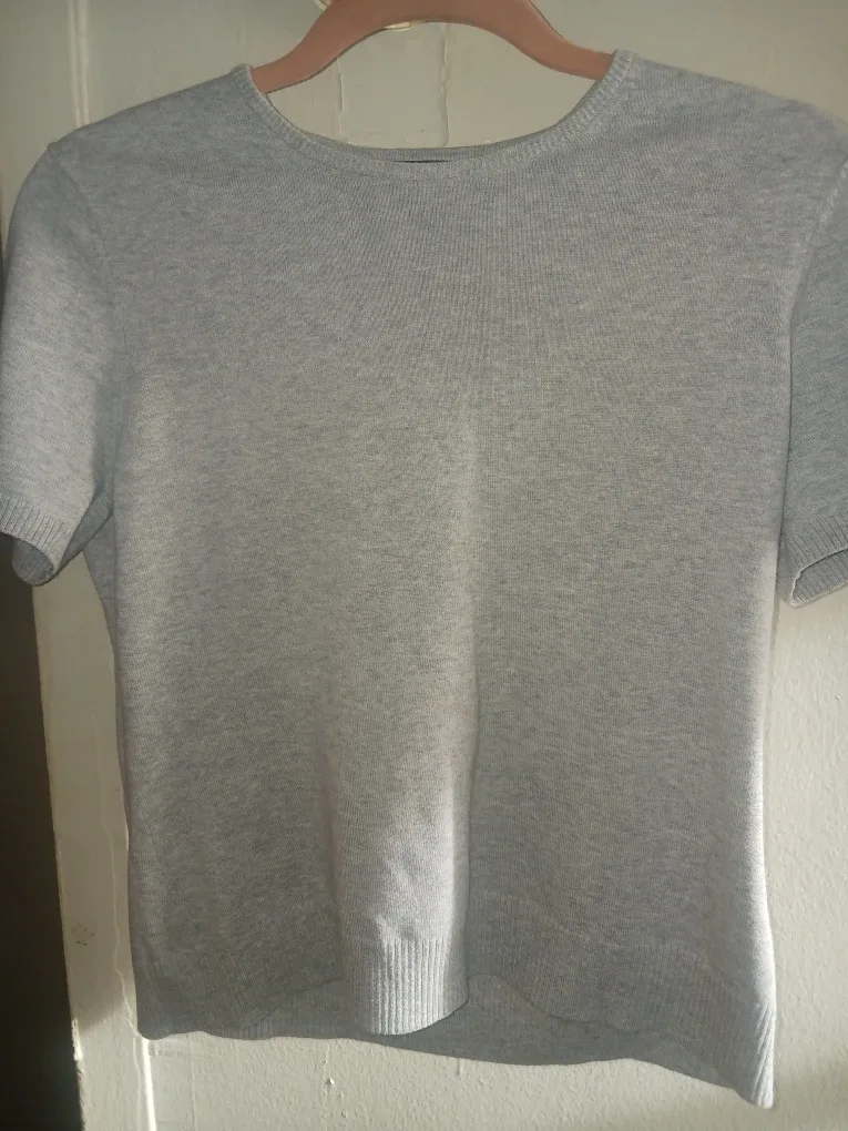 #cleanout Lands' End Gray Knit Top