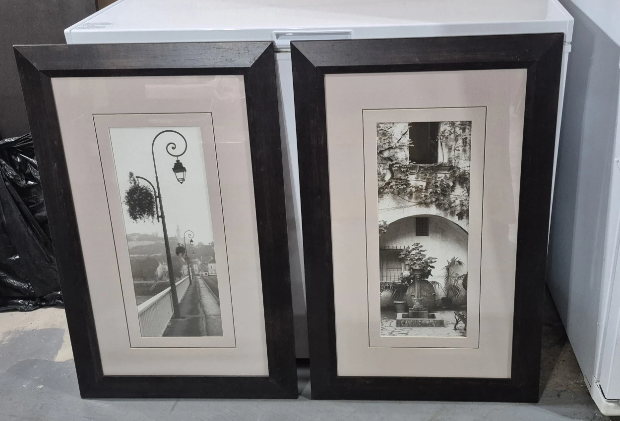 Framed Black & White Wall Art - Set of 2