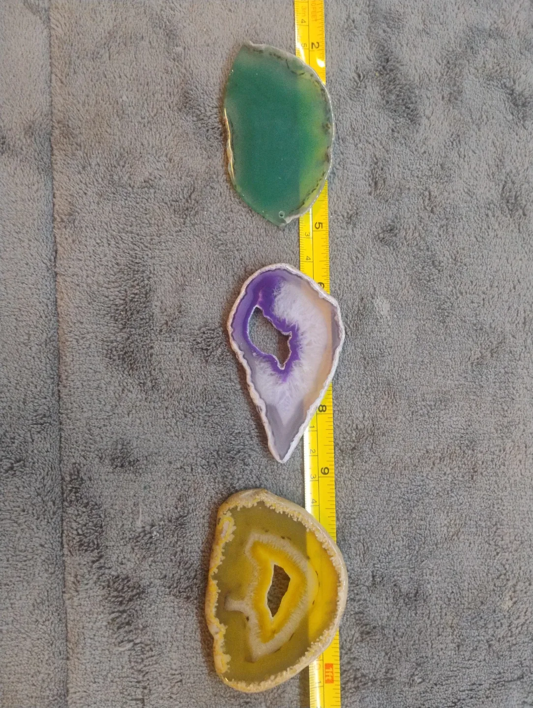 Natural Agate Slice Geode Polished Crystal Quartz Gemstone image indicator(2)